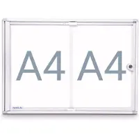MAUL Vitrine d'affichage 2xA4 L490xH351mm coins biseautés pour intérieur