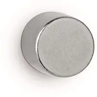 MAUL Aimant en néodyme en forme de disque, 8 mm, force d'adhérence : 2,8 kg, argent Diamètre : 8 mm / (10x)
