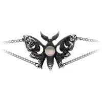 Alchemy Gothic Bracelet Gothic de - Lunar Moth - pour Femme - noir/argent - Taille Standard