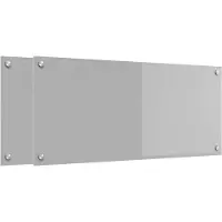 vidaXL Protection de cuisine 2 pcs Gris clair 90 x 40 cm verre trempé