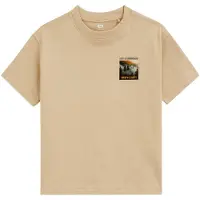 We fashion T-Shirt beige / gris clair / orange / noir