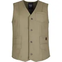 King Kerosin Veste Sans Manches Rockabilly de - James Denim Vest - S - 3XL - pour Homme - kaki - Taille L