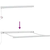 vidaXL Store à enrouleur taupe 300 x 250 cm en lin et aluminium