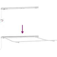 vidaXL Store à rallonge Sable 4 x 3 m en polyester et aluminium