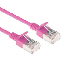 ACT Rose 2 mètres LSZH U/FTP CAT6A datacenter slimline patch cable snagless with RJ45 connectors (DC7402)