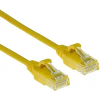 ACT Jaune 5 mètres LSZH U/UTP CAT6 datacenter slimline patch cable with RJ45 connectors CAT6 U/UTP SLIMLINE YL 5.00M (DC9805)
