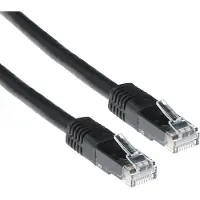 ACT 3.00m Cat6a UTP, 3 m, Cat6a, U/UTP (UTP), RJ-45, RJ-45, Noir