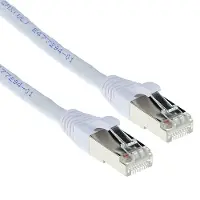 ACT White 20 meter SFTP CAT6A patch cable snagless with RJ45 connectors. Cat6a s/ftp snagless wh 20.00m (FB6420)