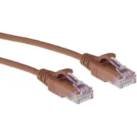 ACT Brown 7 mètres LSZH U/UTP CAT6 datacenter slimline patch cable snagless with RJ45 connectors (DC9207)