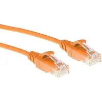 ACT Orange 3 mètres LSZH U/UTP CAT6 datacenter slimline patch cable snagless with RJ45 connectors (DC9103)