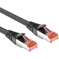 ACT FB5003, 3 m, Cat6a, U/FTP (STP), RJ-45, RJ-45, Noir