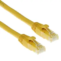 ACT Jaune 5 mètres U/UTP CAT6 patch cable snagless with RJ45 connectors