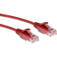 ACT ADVANCED CABLE TECHNOLOGY Red 5 meter LSZH U/UTP CAT6 datacenter slimline patch cable with RJ45