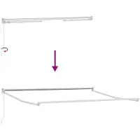 vidaXL , store enroulable de couleur taupe, dimensions 3,5 x 2 mètres