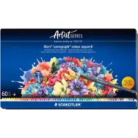 Staedtler Crayons de couleur aquarelle lavables à l'eau (60x)