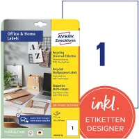 Avery Étiquettes universelles 210 x 297 mm, 10 feuilles