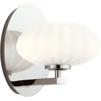 Kichler Pim LED Applique murale G9 Chrome poli Opale satinée gainée IP44 (300 lm, G9)