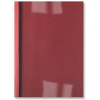 GBC LeatherGrain - 3 mm - A4 (210 x 297 mm) - 30 feuilles - 150 micromètres - rouge - 250 g/m² - 100 unités couverture à reliure thermique