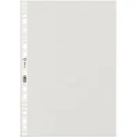 Pierre by Elba Pochette, DIN A4, PP, 0,06 mm, anti-reflets grainé transparent, ouverture en haut, perforation (A4)