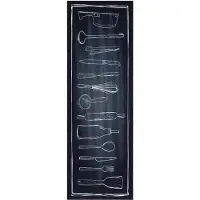 vidaXL Tapis de Cuisine Noir 180 x 60 cm Velours