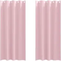 vidaXL Rideaux occultants à œillets, 2 pièces, rose bébé, 225 x 140 cm