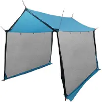 vidaXL Bâche de camping avec parois en filet, bleue, 270 x 210 x 210 cm