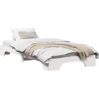 vidaXL Cadre de lit blanc 90 x 190 cm Pin massif