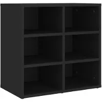 vidaXL Armoire à chaussures noir 52,5x30x50 cm