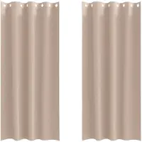 vidaXL Rideaux occultants avec anneaux 2 pcs Taupe 245 x 140 cm