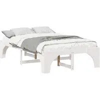 vidaXL Cadre de lit blanc 120 x 190 cm Pin massif