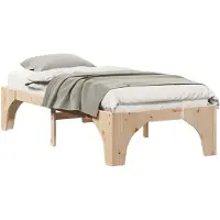 vidaXL Cadre de lit Marron 80 x 200 cm Pin massif