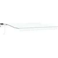 vidaXL Store à rallonge blanc 400 x 300 cm en tissu et aluminium