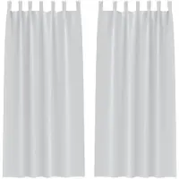 vidaXL Rideaux occultants à œillets, 2 pièces, gris clair, polyester