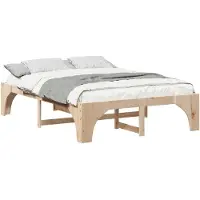 vidaXL Cadre de lit Marron 140 x 200 cm Pin massif