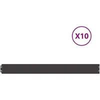 vidaXL Bordure de pelouse 10 pcs. noir 10x103 cm Acier laminé à froid