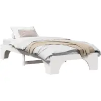 vidaXL Cadre de lit blanc 75 x 190 cm Pin massif