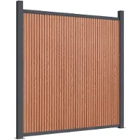vidaXL Élément de clôture brun 1045x186 cm WPC