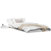 vidaXL Cadre de lit blanc 80 x 200 cm bois