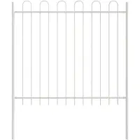 vidaXL Clôture de jardin 4 pièces Gris 6,8 x 1,2 m Acier thermolaqué