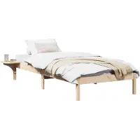vidaXL Cadre de lit Nature 90 x 200 cm Pin massif