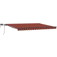 vidaXL , store enroulable orange et marron, dimensions 400 x 350 cm