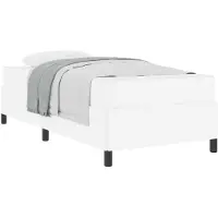 vidaXL Cadre de lit avec matelas Blanc 80 x 200 cm Tissu