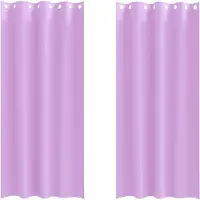 vidaXL Rideaux occultants avec anneaux 2 pcs lilas 245 x 140 cm