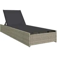 vidaXL Chaise longue beige 200,5 x 70 x 75 cm en polyrotin