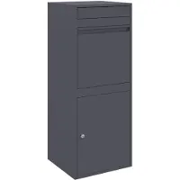 vidaXL Boîte de dépôt de colis Anthracite 41 x 38 x 103 cm Acier