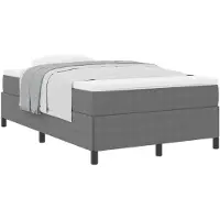 vidaXL Lit Boxspring gris clair 120 x 190 cm Tissu velours côtelé