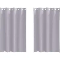vidaXL Rideaux occultants à œillets, 2 pièces, gris métallisé