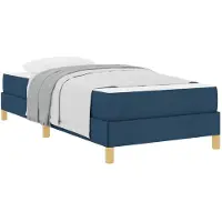 vidaXL Lit boxspring avec matelas bleu 80 x 200 cm Tissu