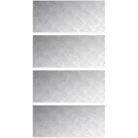 vidaXL Escalier Escalier à angle droit 4 pcs Argent 90 x 40 cm Aluminium
