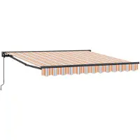 vidaXL Cadre de store bleu et orange 350 x 250 cm